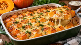 Заливаю тыкву соусом и отправляю в духовку: получается сочнее мяса по-французски — семья просит добавки 
