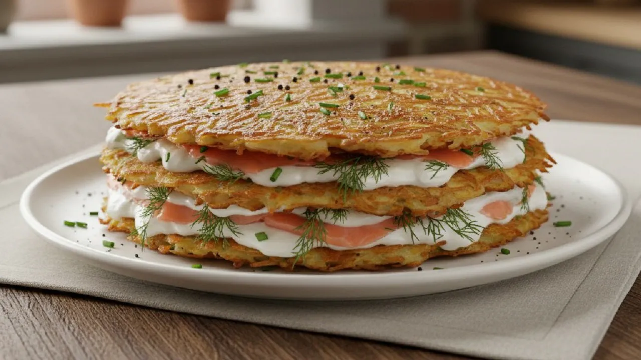 Закусочный торт «Царь-драник» — бюджетная закуска, которая порражает оригинальностью и простотой