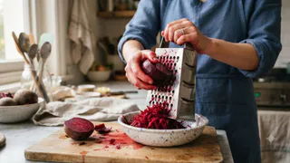 Вместо солений теперь делаю свекольную хреновину — к мясу и рыбе, просто на хлеб, обалденно вкусно