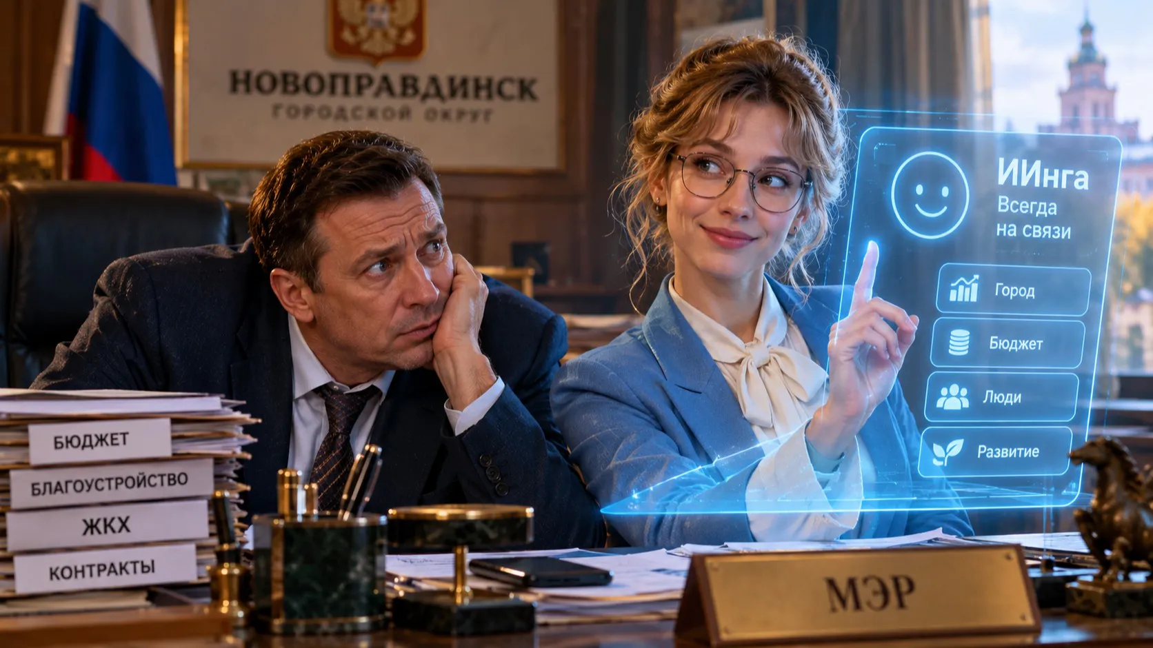 Мерзликин вернулся из отпуска, а кресло мэра уже заняла нейросеть: новая комедия СТС покажет чиновника, которому запретили воровать