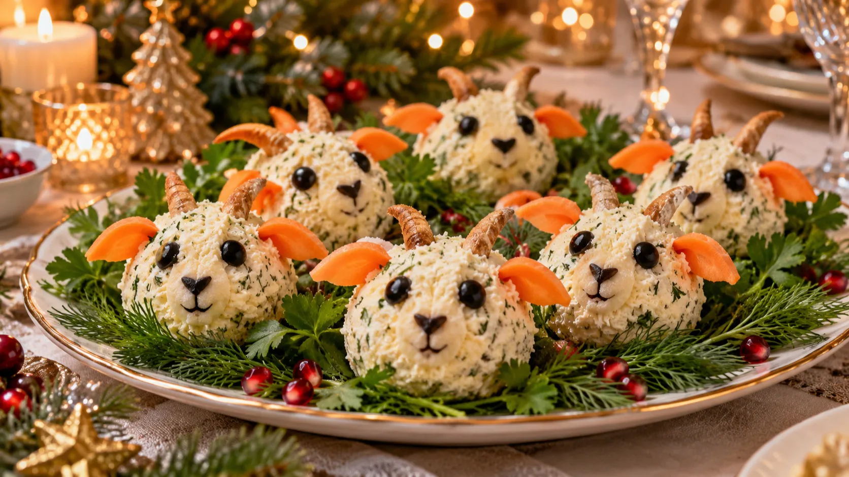 Закуска «Козлятушки‑ребятушки» на Новый год — вихрь из милоты и вкуса: приветствуем символ 2027 года — Красную Огненную Козу