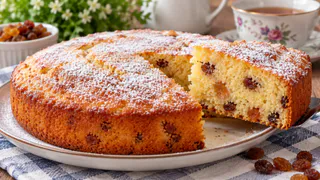 Всего 1 стакан манки и кефир: пышный манник с изюмом без муки получается нежным, как в детстве 
