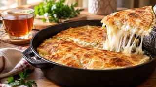 Нарезаю лаваш полосками и на сковороду — грузинское хачапури по-быстрому: сырное лакомство на завтрак