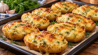 Картошку больше не жарю в масле: запекаю под сырной шапкой — вкуснятина с чесноком, маслом и укропом