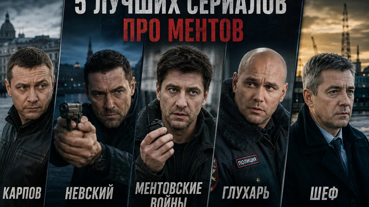 Карпов обошёл Шилова, а Глухарёв остался позади: пять «ментовских» сериалов, которые зрители годами не могут отпустить