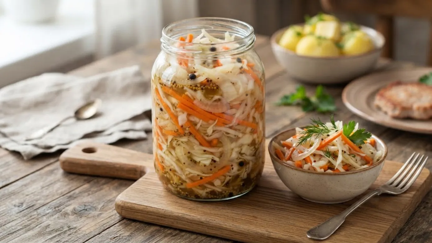 Хрустящая капустка всего за ночь: маринуем горячим маринадом и горчицей