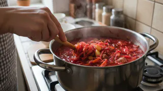 Не уксус и не лимонный сок: вот что добавляю в свеклу при тушении – борщ рубинового цвета, вкус яркий и насыщенный