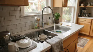 Отрезаю верхушку у пластиковой бутылки и вставляю в слив — лайфхак от засоров, с которым не нужны "Крот" и вантуз