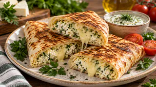 «Хачапури» из лаваша в виде рулета: любимый вкус без возни с тестом — свернули и на сковороду