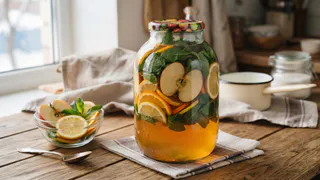 Делаю по 50 банок — и всё равно мало: яркий «Мохито» из яблок на зиму - вкуснее Фанты и Спрайта в 100 раз