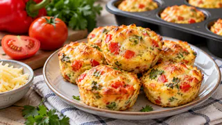 Готовлю подносами и не могу остановиться: яичные маффины с овощами и сыром — и на завтрак, и с собой на перекус