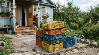 Из пластиковых ящиков делаю тепличный конструктор: вот как они работают для раннего урожая