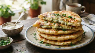 Ленивые хычины с картофелем и моцареллой — самые вкусные и уютные лепешки на раз-два