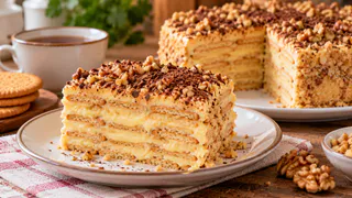 Тортик без выпечки «Мария»: печенье, молоко, яйца, сахар и масло — со вкусом уплетают и дети, и взрослые