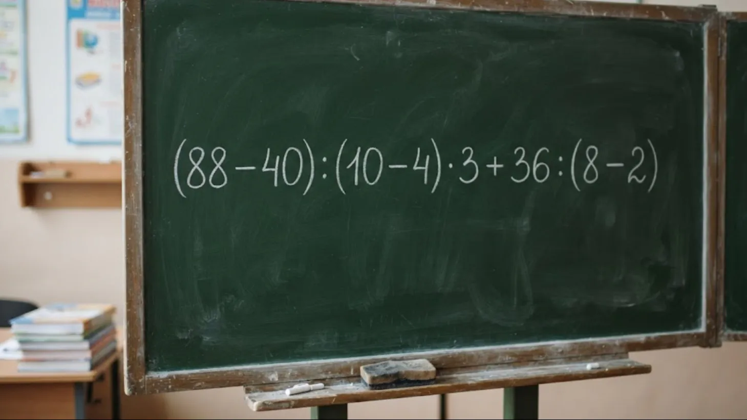 Тренировка для мозгов: решите без калькулятора пример (88 − 40) : (10 − 4) · 3 + 36 : (8 − 2)