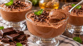 Творожно-шоколадный мусс на новогоднем столе — минимум калорий, но очень вкусно, Огненная Коза подарит любовь в 2027 после такого угощения